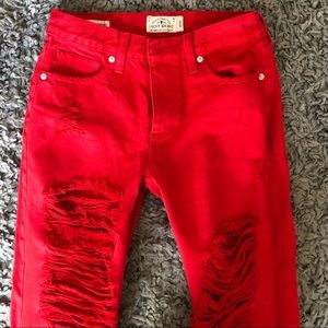Lucky Brand Red Boyfriend Jeans